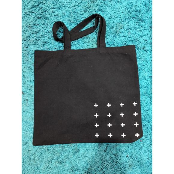 KSUBI Large Black TOTE BAG Trendy 100% Recycled Material 18” X 19.5” Minimal Use - Picture 10 of 10
